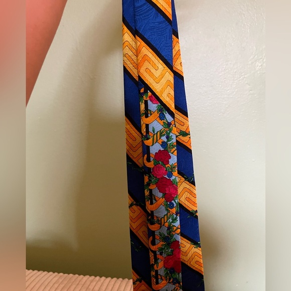 Floral Geometric Rush Limbaugh 100% Silk Tie - Picture 7 of 8